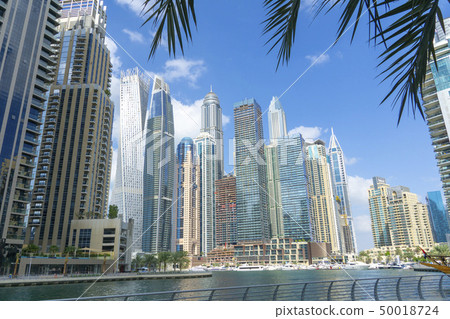 Landscape of Dubai Marina area 50018724
