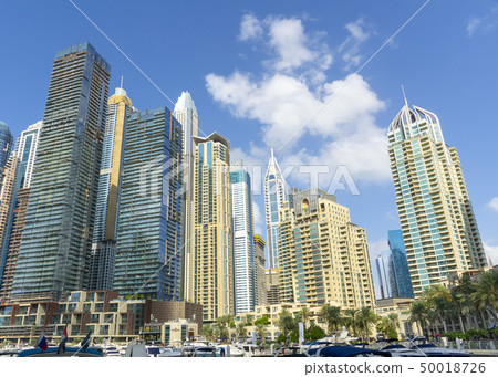 Landscape of Dubai Marina area 50018726