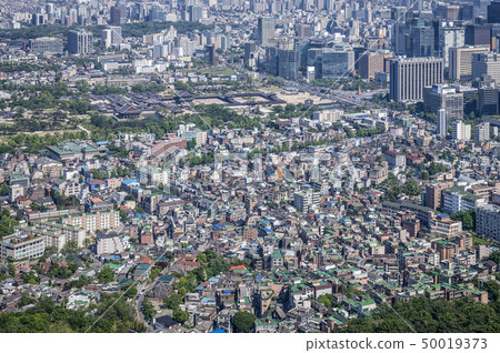 Seochon, Gyeongbokgung, Seoul, panoramic view Seochon, Gyeongbokgung, Seoul, panoramic view 50019373