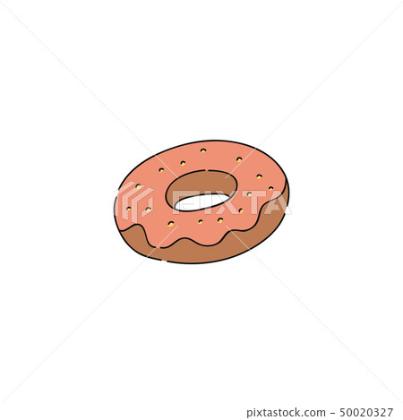 Cute isolated donut illustration Cute isolated donut illustration 50020327
