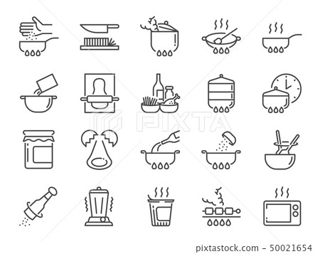 Cooking line icon set Cooking line icon set 50021654