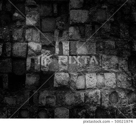 The black texture with brick wall for background The black texture with brick wall for background 50021974