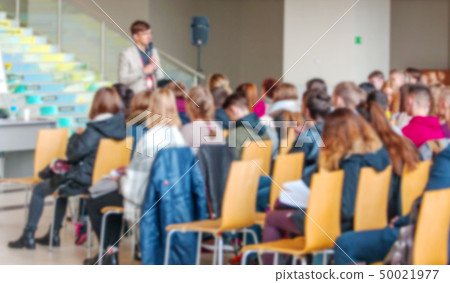 Top view of meeting room blur background, business Top view of meeting room blur background, business 50021977