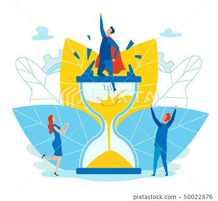 Vector Illustration Deadline Teamwork Cartoon. Vector Illustration Deadline Teamwork Cartoon. 50022876