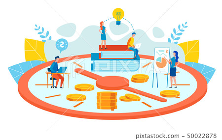 Long-term Personal Goals Planning Cartoon Flat. Long-term Personal Goals Planning Cartoon Flat. 50022878