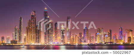 Dubai Marina bay view from Palm Jumeirah, UAE Dubai Marina bay view from Palm Jumeirah, UAE 50022967
