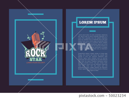 Vector Flyer Template With Karaoke Club Audio Stock Illustration 50023234 Pixta