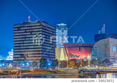 小倉市中心的夜景[福岡縣北九州市] 50023652