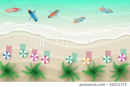 vector, beach, sea 50023755