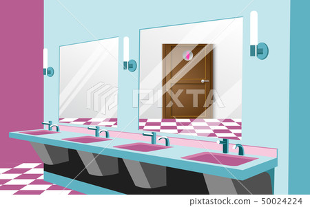 vector, toilet, female 50024224