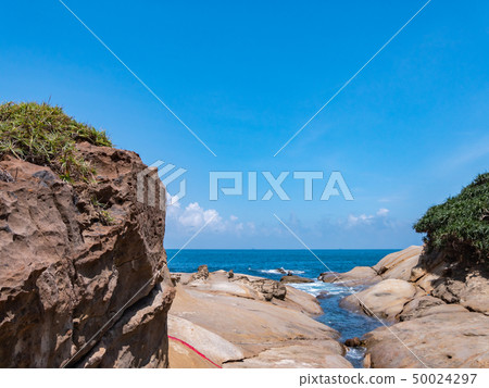 野柳地質公園位於新北市,以其獨特的岩石地形而聞名,是熱門的旅遊景點。 野柳地質公園位於新北市,以其獨特的岩石地形而聞名,是熱門的旅遊景點。 50024297