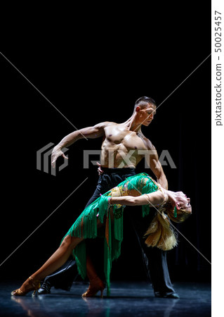 ballroom couple dancing isolated on black background 50025457