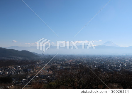 Kaifu City, Yamanashi Prefecture, Kofu Basin view from Shikishima General Park 50026324
