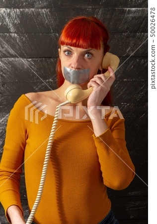 Girl Tape Lips Phone 50026478