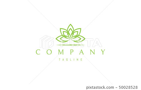 Lotus Yoga Flower Abstract Green vector logo design Lotus Yoga Flower Abstract Green vector logo design 50028528
