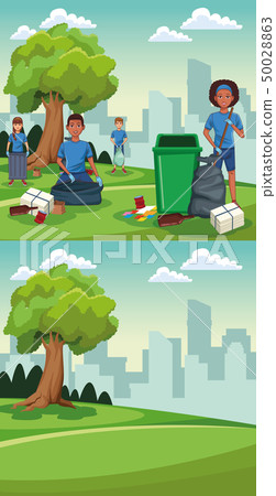 Park cleaning volunteers Park cleaning volunteers 50028863