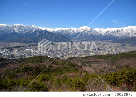 Northern Alps and Omachi city seen from Mt. Northern Alps and Omachi city seen from Mt. 50028972