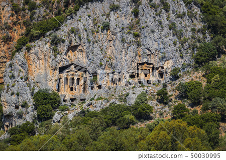 Ancient antique tombs of Lycian kings in the Tauru 50030995