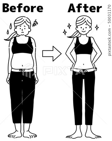 Women-Diet-Before After-Whole Body-Black 50031170