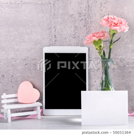 Mother's Day Yasuno Kaoru Shiraishi Denshi Vase Carnation Shimizu Mimic Mockup Mother's Day carnation 50031364