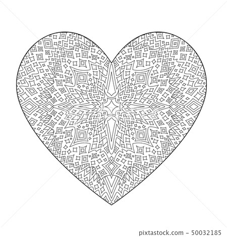 heart coloring book pages