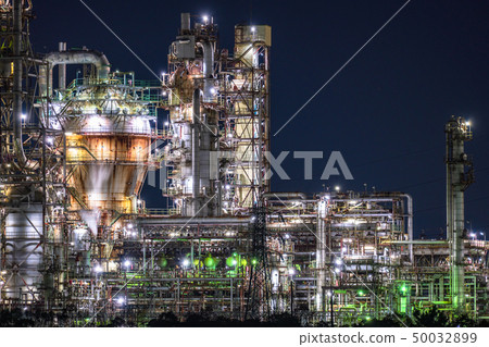 "Mie Prefecture" Yokkaichi, factory night view 50032899