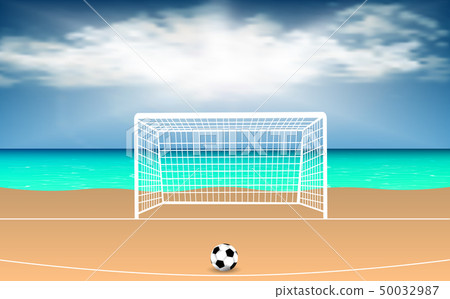 football field at the beach football field at the beach 50032987