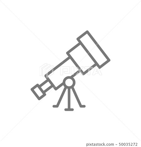 Telescope line icon. Telescope line icon. 50035272