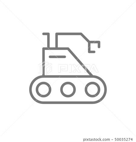 Moon rover, robot, cosmos exploration line icon. 50035274