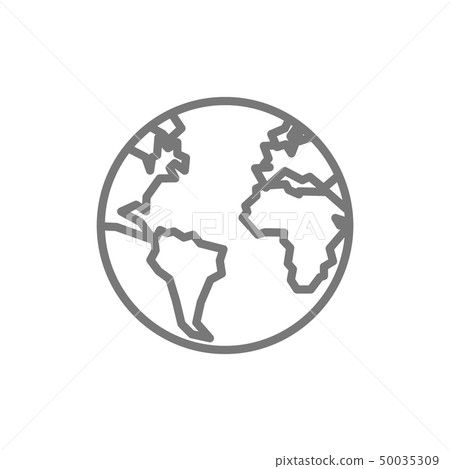 Earth, globe, planet line icon. Earth, globe, planet line icon. 50035309