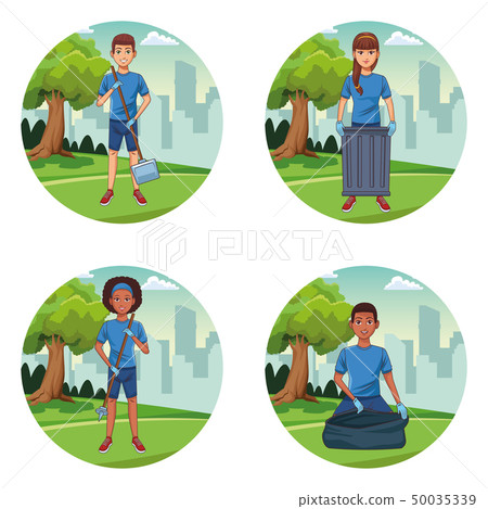 Park cleaning volunteers 50035339
