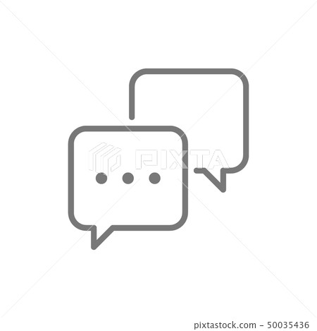 Chat, sms, comments, speech bubbles line icon. Chat, sms, comments, speech bubbles line icon. 50035436
