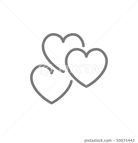 Hearts, favorite, feedback line icon. 50035443