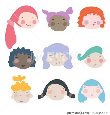 Group of diversity women with different skin color Group of diversity women with different skin color 50035464