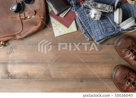 prepare backpack accessories and travel items prepare backpack accessories and travel items 50036040