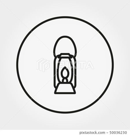 Lantern. Camping. Icon. Vector. Editable Thin line. Universal 50036230