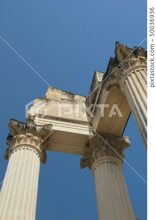 Roman pillars in Glanum. France. 50036936