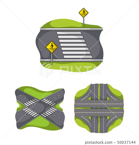 Vector design of road and street logo. Collection of road and highway stock vector illustration. Vector design of road and street logo. Collection of road and highway stock vector illustration. 50037144