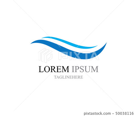 Water wave icon vector Water wave icon vector 50038116