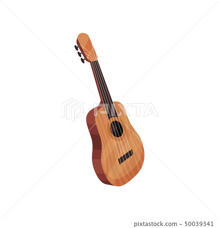 Traditional cuban acoustic guitar on a white background. Vector illustration. 50039341