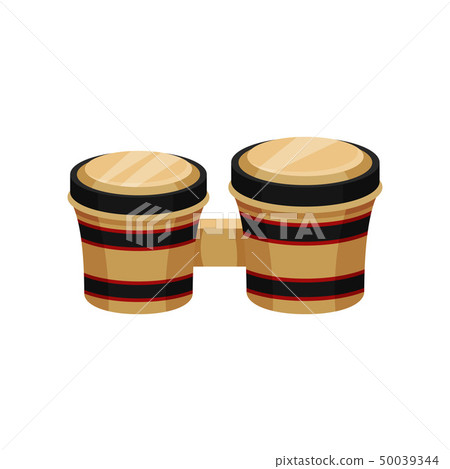 Bongo, a traditional musical instrument on a white background. Vector illustration. Bongo, a traditional musical instrument on a white background. Vector illustration. 50039344