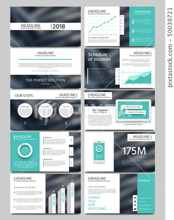 Keynote Style Business Presentation Vector... - Stock Illustration ...