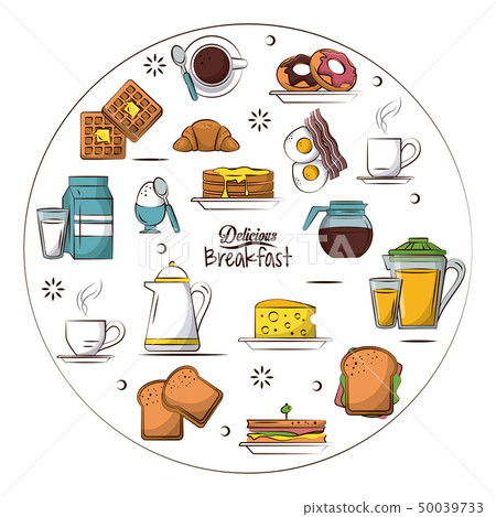Delicious breakfast food 50039733