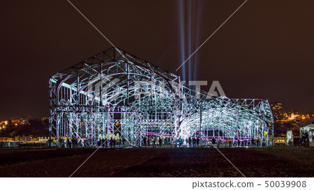 Light show with laser beams and projections 50039908