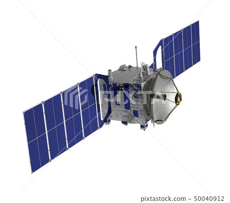 Communication Space Satellite Isolated On White Background 50040912