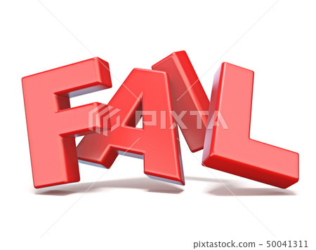 Fail red text 3D 50041311