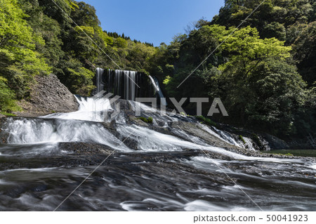 Fresh green dragon gate waterfall 50041923