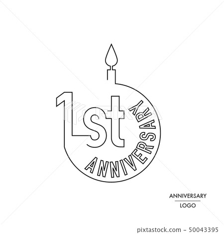 標誌 一周年紀念日 插圖素材 圖庫