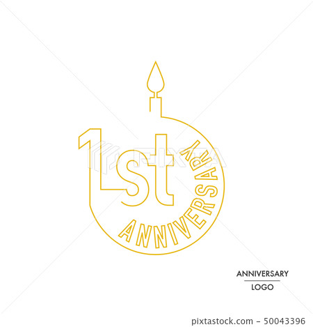 標誌 一周年紀念日 插圖素材 圖庫