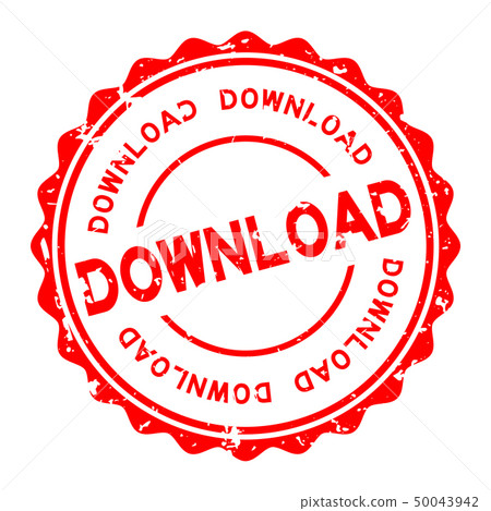 Grunge red download word round rubber seal stamp Grunge red download word round rubber seal stamp 50043942